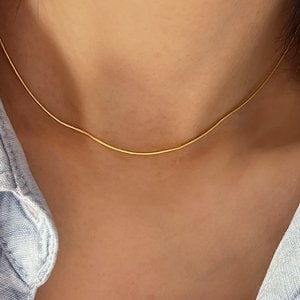 프리모떼 [나의 해피앤드 소이현 착용]PRN204 [SILVER925] THIN ROUND NECKLACE