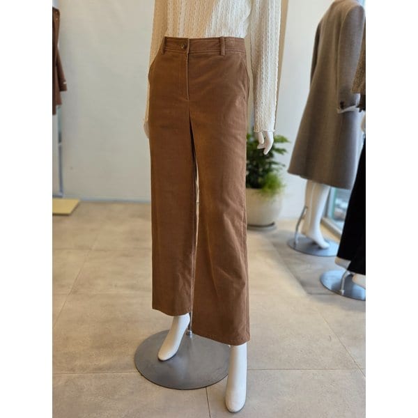 [여주점] [더 아이잗] 여성 기모 벨벳 일자핏 팬츠(IS2A0SL081)