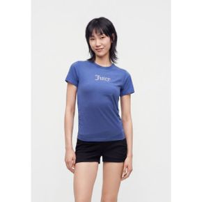 쥬시 꾸뛰르 디아 피티드 티 - 프린트 티셔츠 블루-그레이 8067618