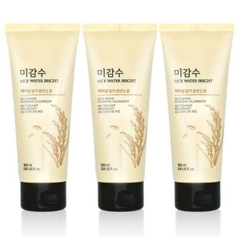  더페이스샵 미감수 브라이트 쌀겨 페이셜 클렌징 폼 150ml 3개