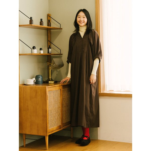 Mallorca Long Dress_BROWN