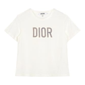 DIOR 디올 KIDS 24SS 아이보리 로고 티셔츠 2WBM13TEEN Y013