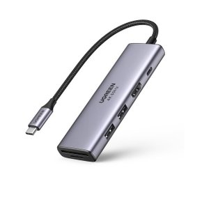 유그린 USB3.0 C타입 6in1 멀티허브 HDMI 카드리더기