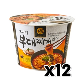 오모리 부대찌개라면 큰컵 135g x 12개(1BOX)