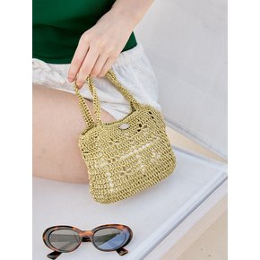 No.212 / Lily Metallic Crochet Mini Tote Bag _ Gold