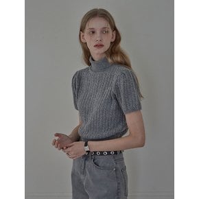 SYLVIA HALF NECK KNIT TOP_2COLORS_GRAY