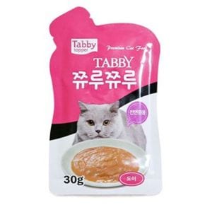 테비 고양이 간식 사료 고양이 츄르 먹이 도미 30g