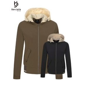 BR4MWJP605 여성 배색형 후드 블루종 점퍼