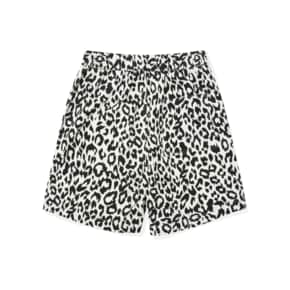 SP LEOPARD LINEN SHORT PANTS-WHITE