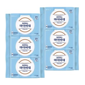 마이비데 물티슈 대용량 캡형 60매 x 6팩 클린케어 화장실용 비데용 물에녹는 비데티슈