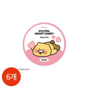 수오미 춘식이 자일리톨 하트 캔디 피치 40g x 6개[34009837]