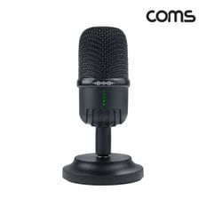 [EQ815] Coms 미니 스탠딩 USB 콘덴서 마이크, 탁상용, 가벼운 마이크, 192KHz 24Bit