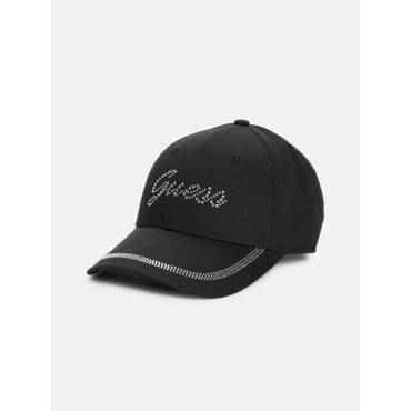 이스퀘어 5031028 Guess Factory Rhinestone Logo Baseball Hat