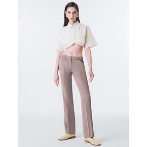 [Drama Signature] Slim Bootcut Trousers_ROSE BEIGE