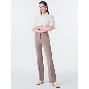 [Drama Signature] Slim Bootcut Trousers_ROSE BEIGE