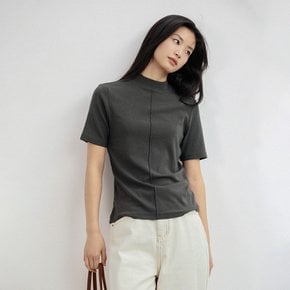 LS_Semi-turtleneck knit top_2color