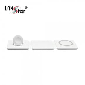 라인업시스템 LANSTAR 15W 3in1 무선충전기 LS-A3in1