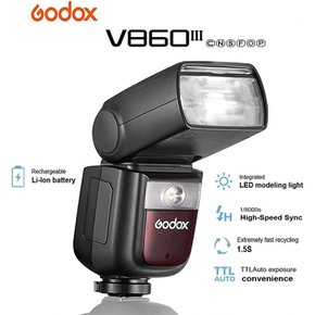 고독스 V860III-N 니콘 ttl 2.4G 60 18000s hss LED () 카메라 플래시 스트로브 스피드 라이트