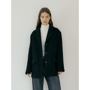 WOOL ALPACA JACKET - Black