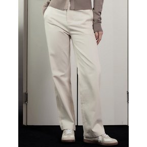 COTTON STRAIGHT BASIC PANTS_IVORY