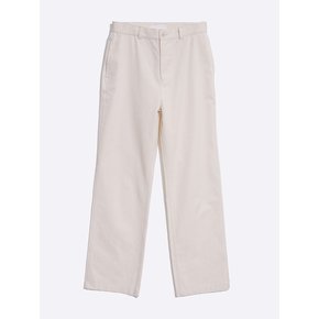 COTTON STRAIGHT BASIC PANTS_IVORY