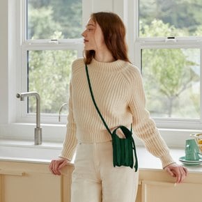 Lucky Pleats Knit Mini Cross Thyme Green (0JSO5CB41602F)