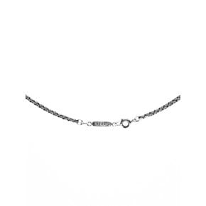 HR 361N_Silver Double Ring Chain Necklace
