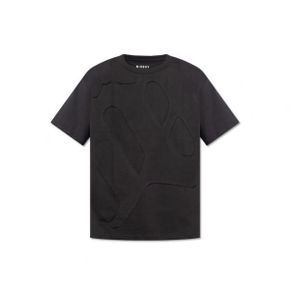 미스비헤이브 티셔츠 위드 스티치 디테일 240M131 0-WASHED BLACK