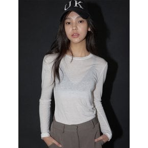 LAYERED WOOL TENCEL TOP IVORY