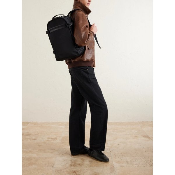 가죽 트리밍 나일론 백팩 46376663163034709