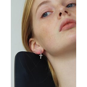 Cubic Cross Earrings