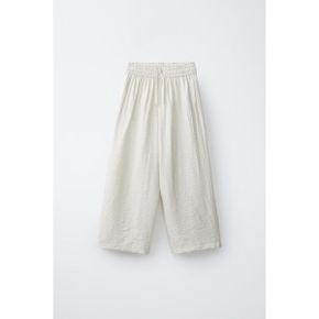 ZARA 자라 키즈 와이드 레그 트라우저스 바지 팬츠WRINKLED 이펙트 라이트 베이지 2847750052 28