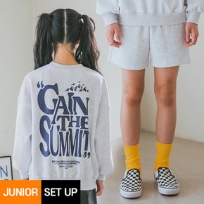 [SET] 앨빈클로 주니어 GAIN THE SUMMIT 맨투맨 밴딩 반바지 셋업