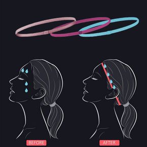 스포츠헤어밴드 땀흘림방지 운동 머리띠 남여공용 X ( 10매입 )