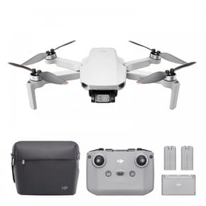 DJI Mini 2 Fly More 콤보, 리모트 ID 대응 4K 카메라 탑재 3축 짐벌, 12MP, 예비×2,그레이