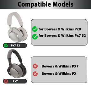 Px7 S2 Bowers & Wilkins Px8Px7 S2 교체용 이어 패드 단백질 가죽 이어 쿠션 헤드폰용 저반발