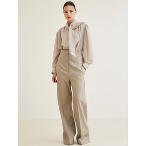 Sylvite’s High-Waist Virgin Wool Pants - Pearl River