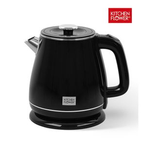 키친플라워 블랙 1.8L 전기포트 스텐 이중단열 무선포트 전기포트 KEK-1825/NSM..[35828090]