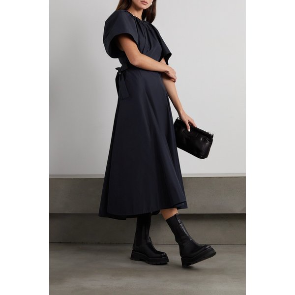 필립림 레이디버그 코튼 혼방 포플린 미디 드레스 네이비 1647597289124278