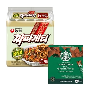 스타벅스 미디엄로스트 아메리카노 1.1g 30개입x3박스+농심짜파게티20봉
