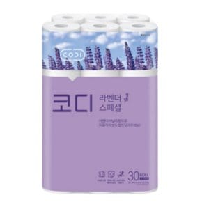 코디 라벤더 스페셜 3겹 화장지 휴지 30m 30롤 x 1팩