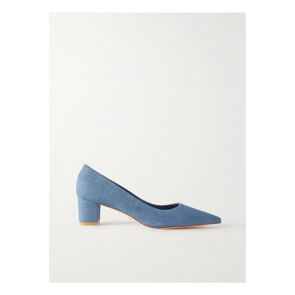 스튜어트 데님 포인트 토 펌프스 블루 1647597309710173