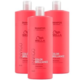  Wella Professionals Invigo Color Brilliance 웰라 프로페셔널 인비고 컬러 브릴리언스 샴푸 1L 3개