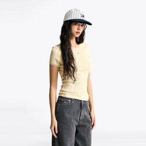 T32F0TTO31TWT1ZGA 슬림 포인텔 립 티셔츠