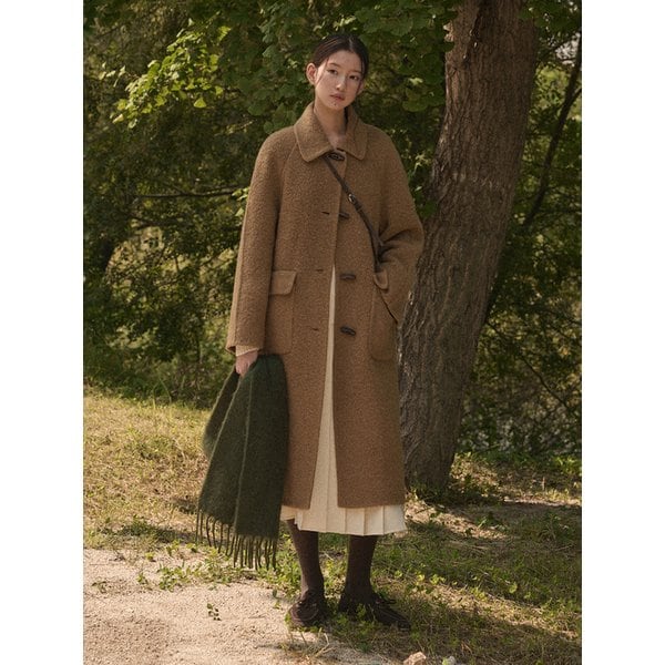 ALBA ALPACA TOGGLE LONG HAND COAT_CAMEL