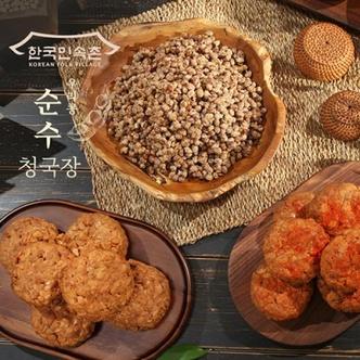  한국민속촌 국내산 우리콩 보통맛 매콤한맛 청국장 110g x 3팩/5팩/10팩 모음전