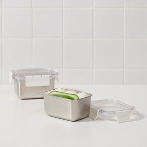 보관이 편리한 스텐 모듈러 밀폐용기 550ml 화이트 J70N902107000