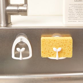 크린리빙 새싹 수세미 걸이 거치대 싱크대 받침대 물빠짐