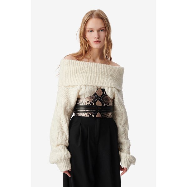 [여주점] [이로] 여성 GLENDA 오픈숄더 니트 탑 IOWBS25102IVX