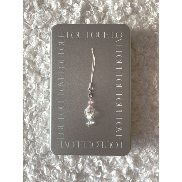 Hand-made mini flower glass keyring